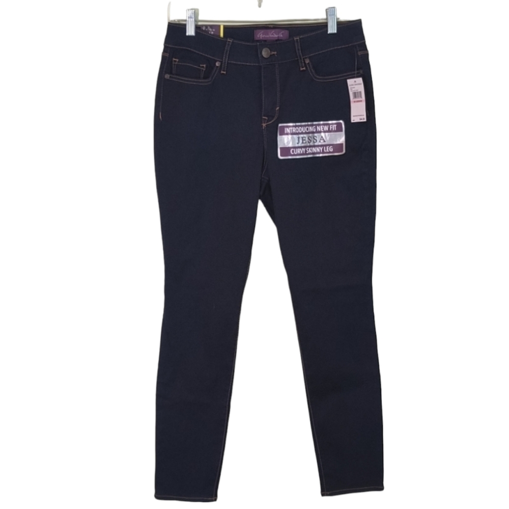 NWT Gloria Vanderbilt Jessa Curvy Fit Skinny Leg Mid Rise Jeans 10P average
